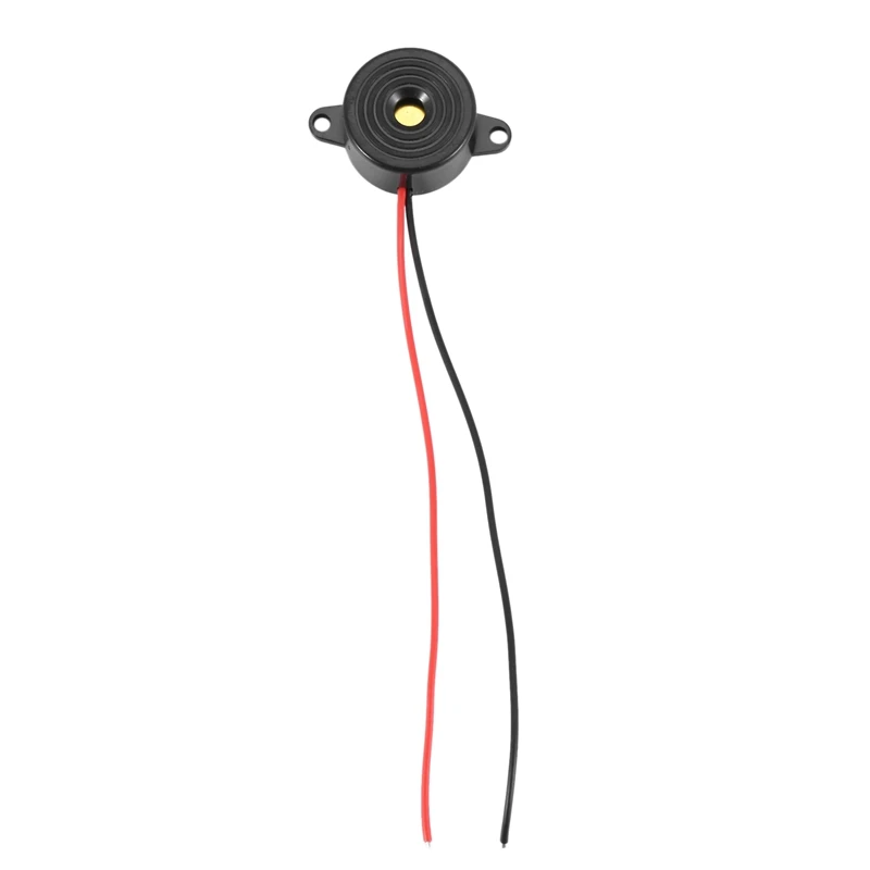 5 pezzi DC 3-24V 85dB suono cicalino elettronico allarme nero 23 x 12 mm