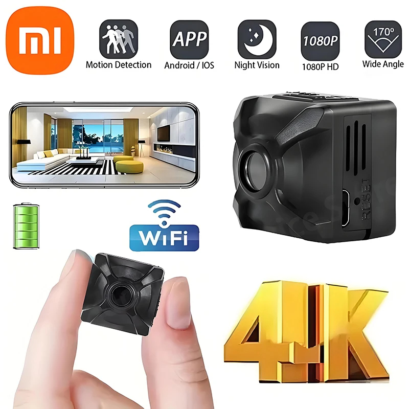 Xiaomi X5 1080p Mini cámara inalámbrica Wifi Ip/ap Monitor remoto batería recargable detección de movimiento videocámaras portátiles hogar