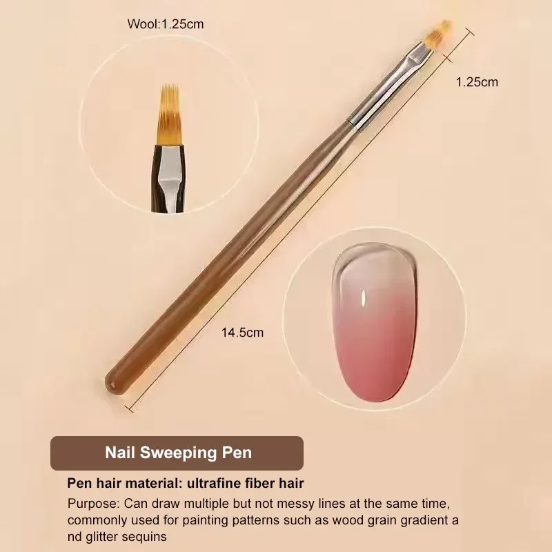 9 szt. UV, pędzle do paznokci żelowych wyściółka ręcznie malowany obrazek pióro do Manicure rysunek akrylowy pędzel do paznokci artystyczny Design narzędzie do malowania do wyświetlania końcówek paznokci