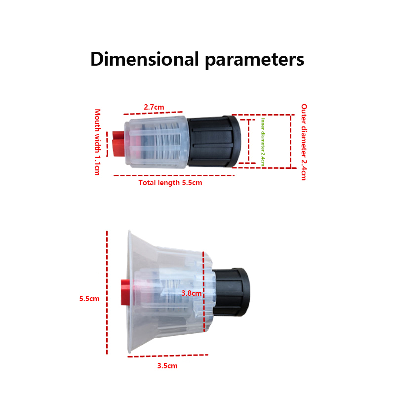 1pcs Car Wash Foam Spray Nozzle Windscreen Fan Foam Nozzle Internal Thread Car Wash Water Gun Nozzle Accessories