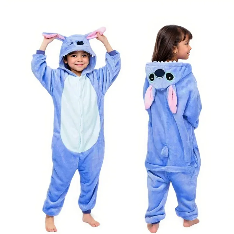 Disfraz de Lilo Stitch para niños y niñas, pijamas de Spiderman, ropa cálida de invierno de felpa para niños y niñas, regalos de Navidad y Halloween