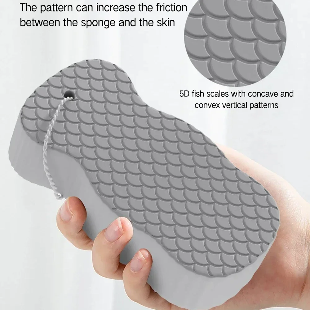 Esponja exfoliante mágica 3D para el hogar, esponja de baño para niños, exfoliante corporal para pelar la piel muerta, masajeador, cepillo de baño de limpieza