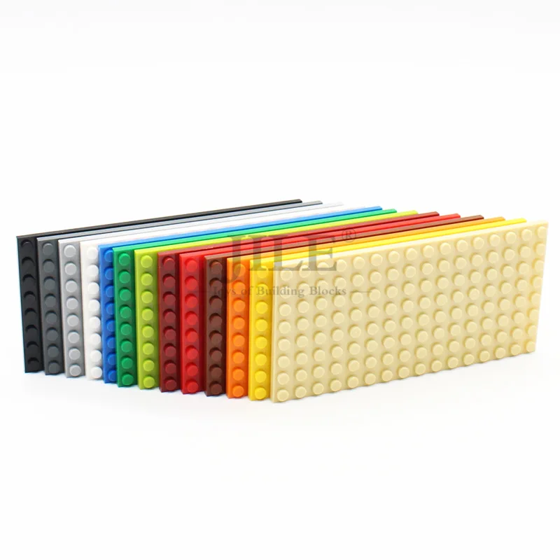 5 pçs diy base placa fina 8x16 92438 pontos moc blocos de construção tijolos 12 cores compatível com criativo iluminar crianças brinquedos