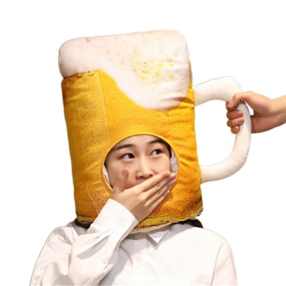 Kawaii ตุ๊กตาตลกหมวกเบียร์ Photo Props นุ่มน่ารักหมวกเบียร์ความแปลกใหม่ Plush หมวกเบียร์วันเกิด