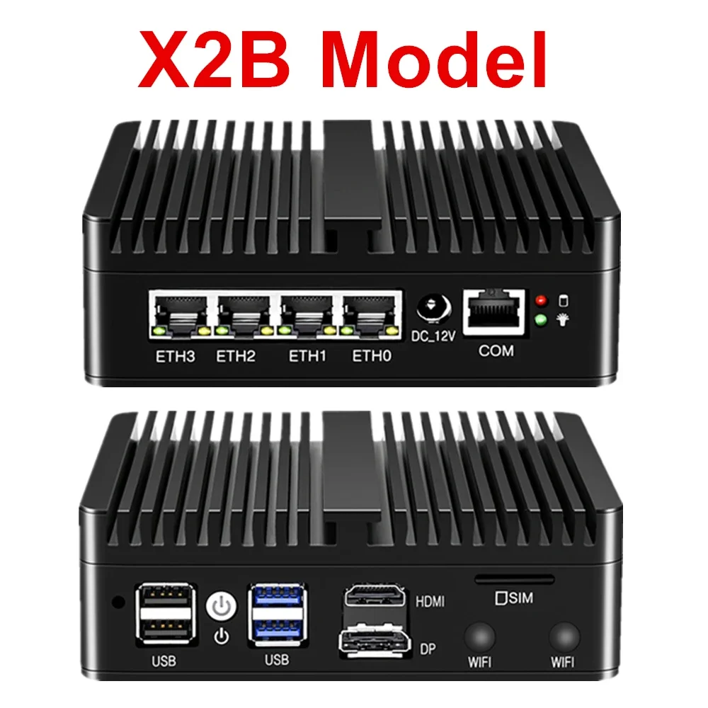 Nuevo Intel N150 N100 Firewall ordenador J6412 N6211 enrutador suave 4x2,5G i226 LAN Industrial sin ventilador Mini PC ISTORE