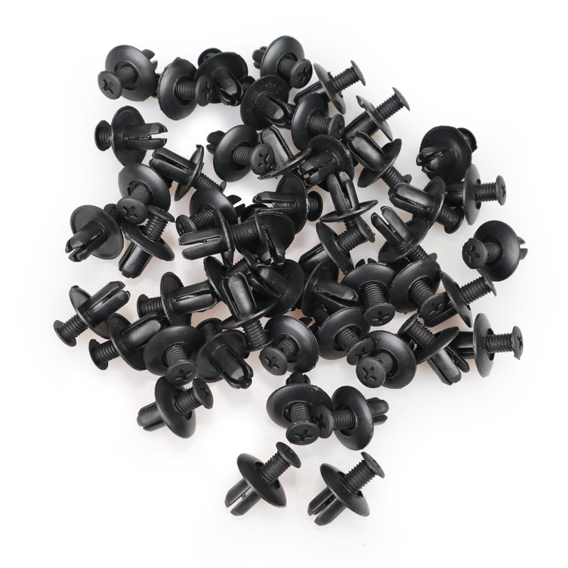 8 มม./6 มม.พลาสติก Rivets สกรูยึดรถ Fender สกรูกันชนคลิป Rivets อัตโนมัติ 8 มม.พลาสติก PUSH PIN คลิปรถอุปกรณ์เสริม