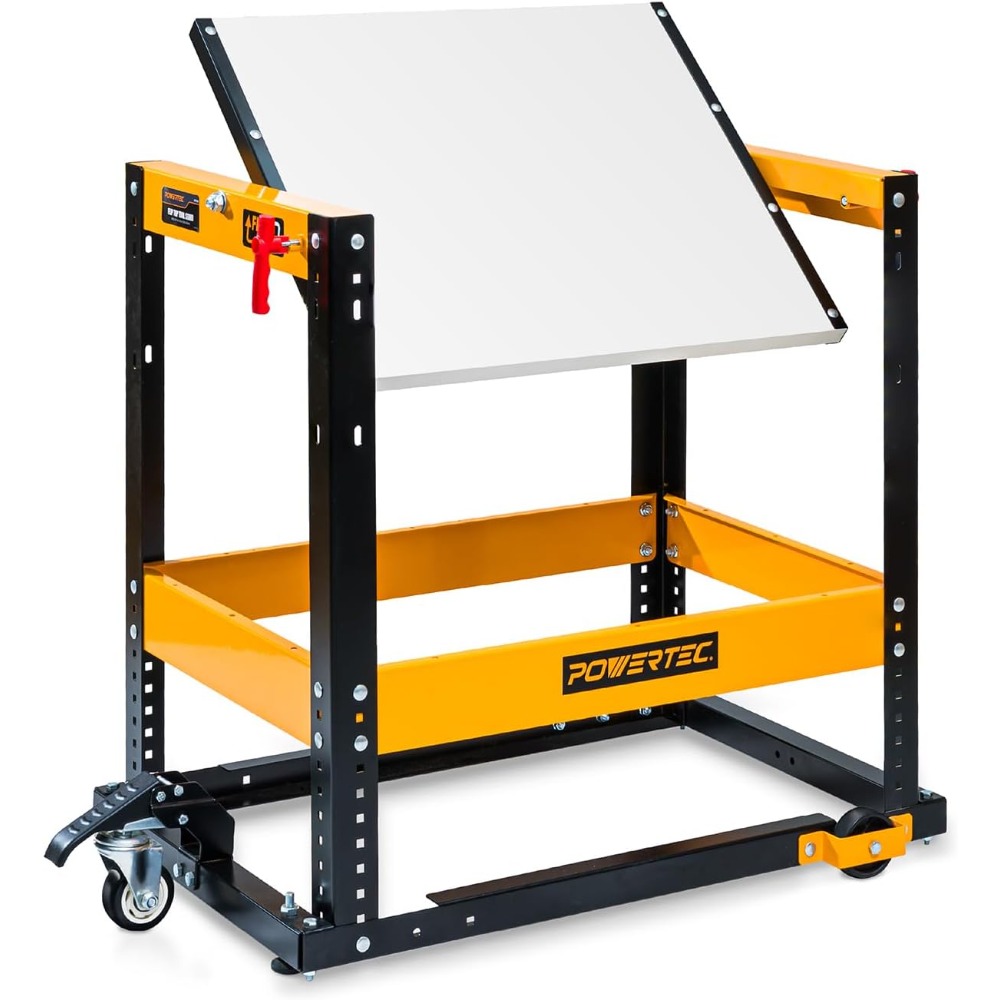 Flip Top Tool Stand with Caster Wheels - Mobile Workbench with 300lb Capacity, for Benchtop Power Tools