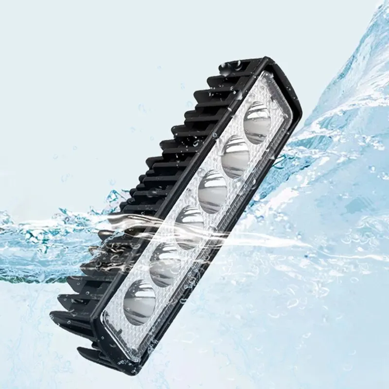 ไฟสปอตไลท์สำหรับรถยนต์ออฟโรด LED 6ดวงไฟวิ่งกลางวันลำแสงฟลัดไลท์12V สำหรับรถจี๊ป4x4 4WD รถ SUV