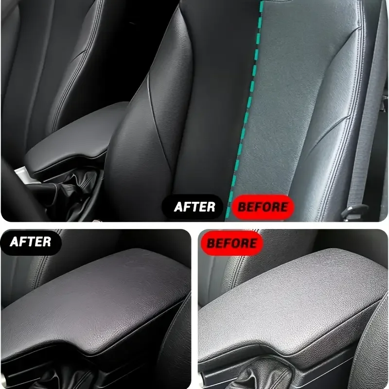 Kit de cuidados automotivos tudo-em-um: cera restaurador de plástico, rejuvenescedor de couro PU, polimento de pneus e reparo de arranhões para pára-choques/internos