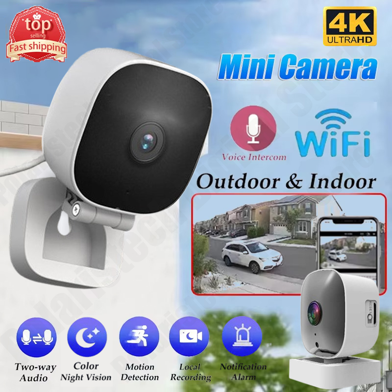 4k mini câmera wifi ip/ap monitor remoto armazenamento em nuvem áudio bidirecional detecção de movimento filmadora vigilância segurança cam 2025 novo
