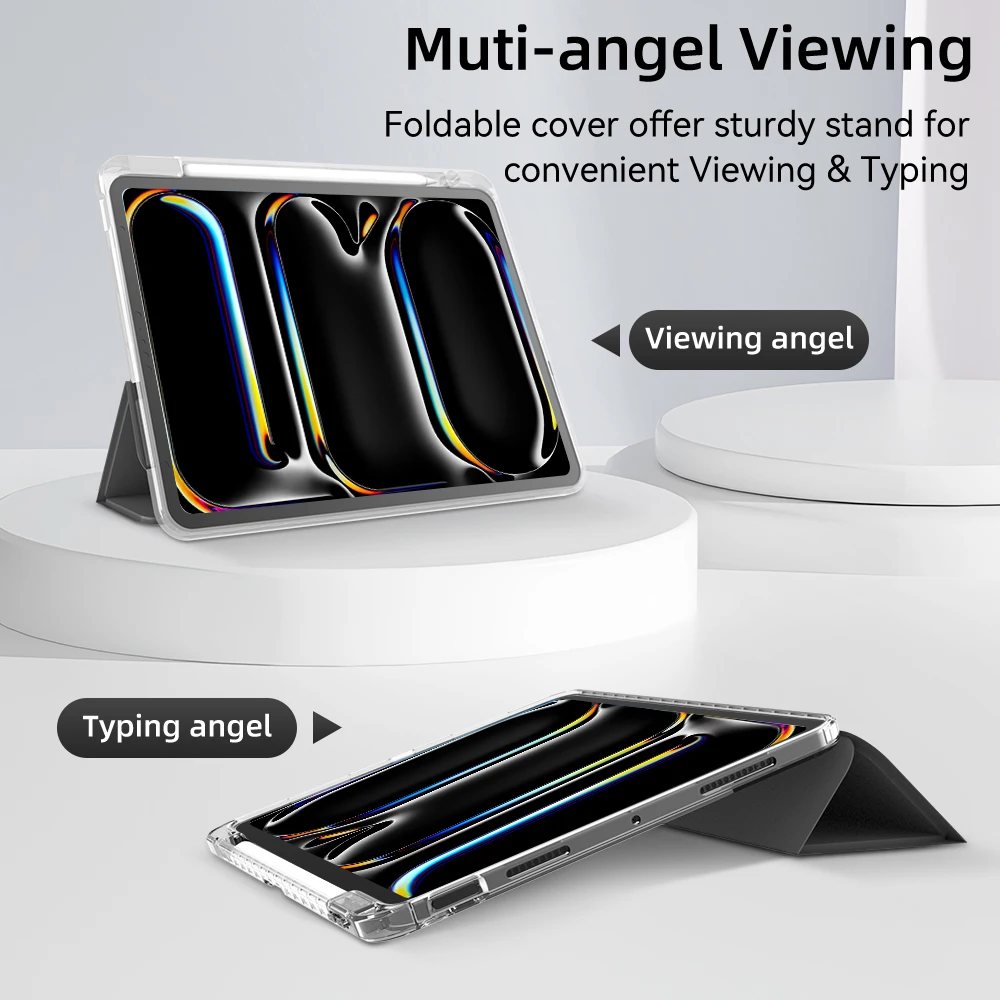 For iPad Air 5 Case 2024 Air 6 11 iPad Pro 11 12.9 13 10 Gen 10.2 9th 8th 7th 9.7 6th 5th Mini 7 6 Smart case with pen Holder