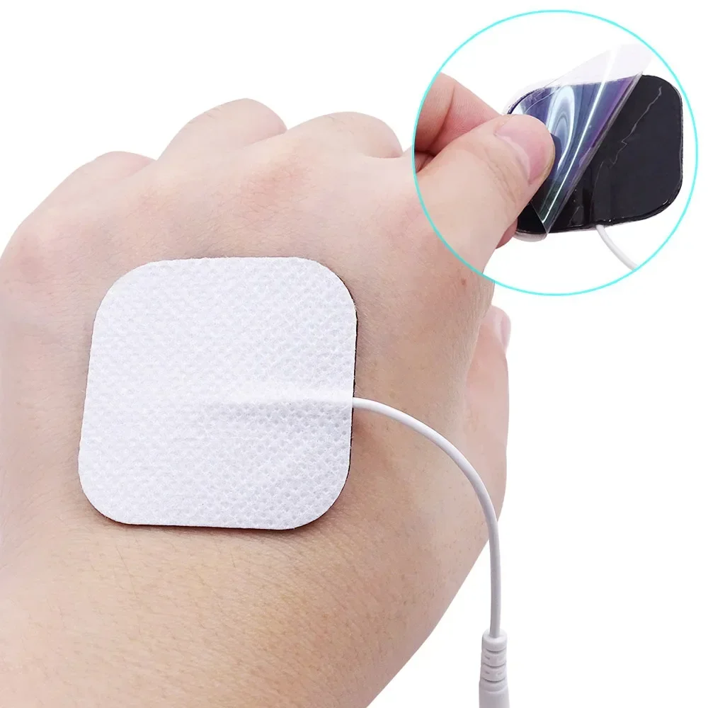 Almohadillas de electrodos Tens, accesorios de fisioterapia, parche de repuesto autoadhesivo de tela no tejida para masajeador corporal eléctrico Tens