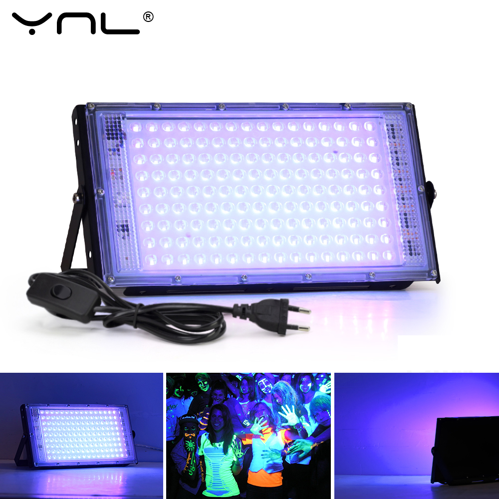 395nm 400nm LED UV 投光器 220V 紫外線ステージランプ 50 ワット 100 ワット 150 ワット蛍光パーティーディスコステージライト紫外線ランプ