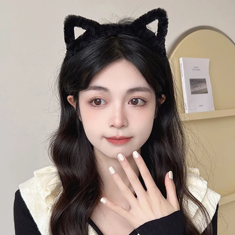 ตุ๊กตาแมวหู Lolita Headbands สาวการ์ตูน Furry ผม Hoop ผู้หญิงคอสเพลย์เครื่องแต่งกาย Party Headwear อุปกรณ์เสริมผมเกาหลี