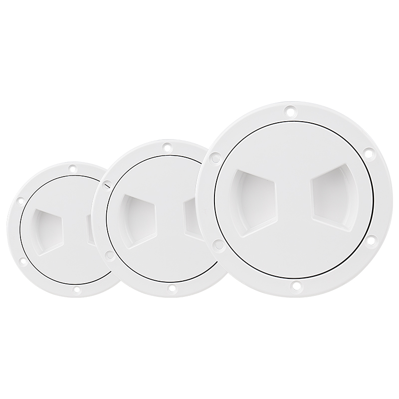 取り外し可能なカバー付きボート対応ブラックラウンドノンスリップ検査ハッチ - カヤック用 ABS プラスチックねじ込み式アクセスハッチカバー、