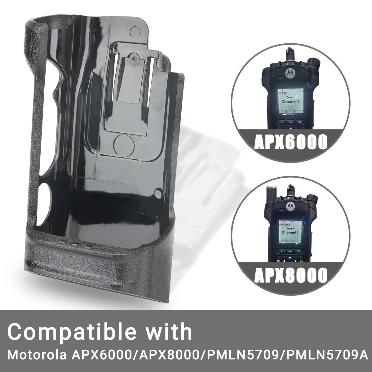 Coldre com clipe para walkie talkie, compatível com motorola apx6000 apx8000 pmln5709 pmln5709a, suporte, clipe de cinto, rádio em dois sentidos, estojo de transporte