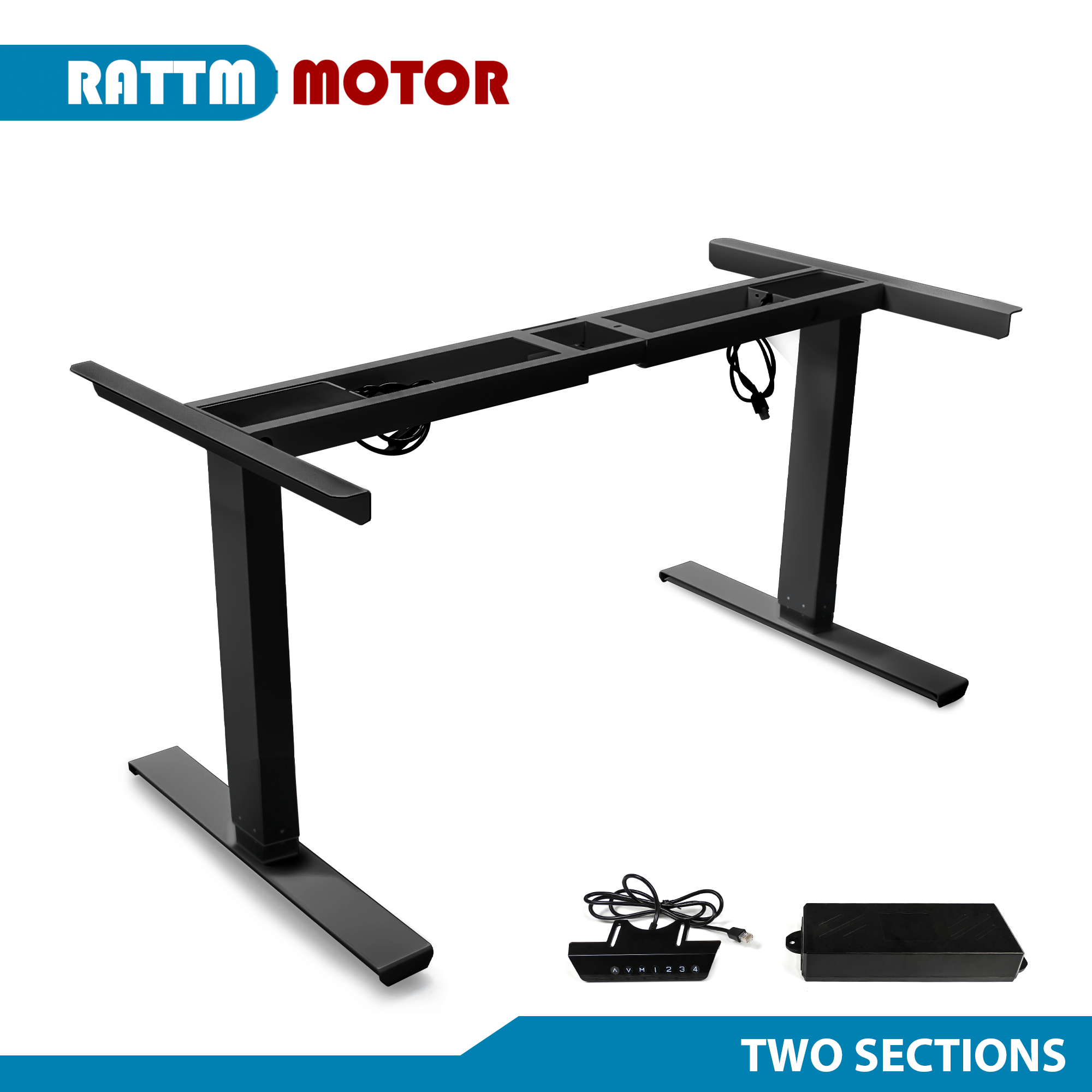 Inverted leg 2/3 section electric lifting table Desk Office Computer Table
