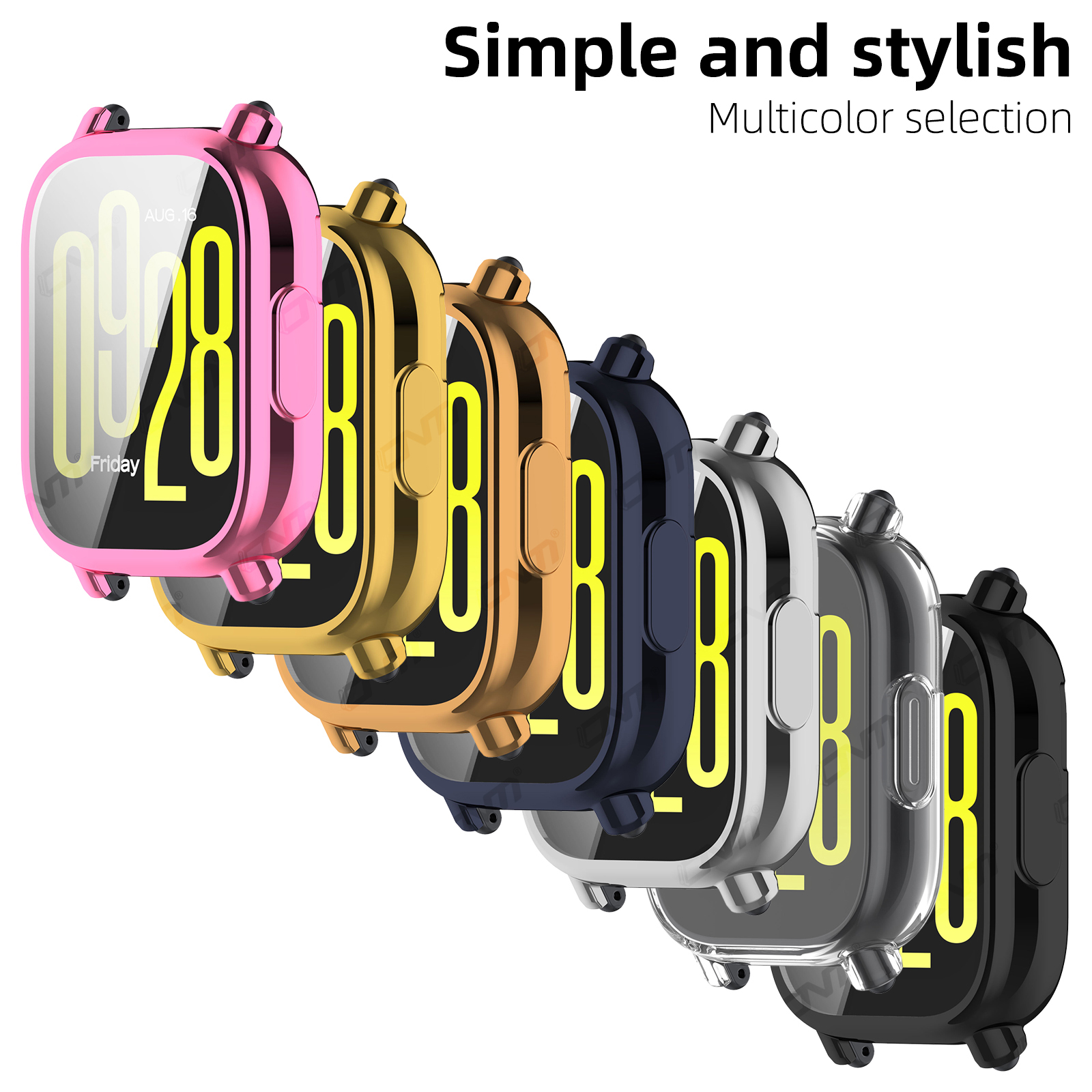 เคสสําหรับ Xiaomi Redmi Watch 5 Active/Lite ตัวป้องกันหน้าจอกรณี Soft TPU รอบฝาครอบกันชนป้องกันอุปกรณ์เสริมเชลล์