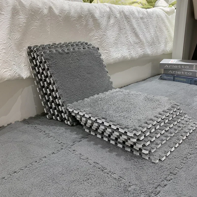 10/20 SZTUK 30CM * 30CM * 1CM Mata przeciwwstrząsowa dla niemowląt Mata do puzzli Pokój dzienny Sypialnia Pluszowa podkładka Pluszowy dywan Wyściełany dywan dla niemowląt