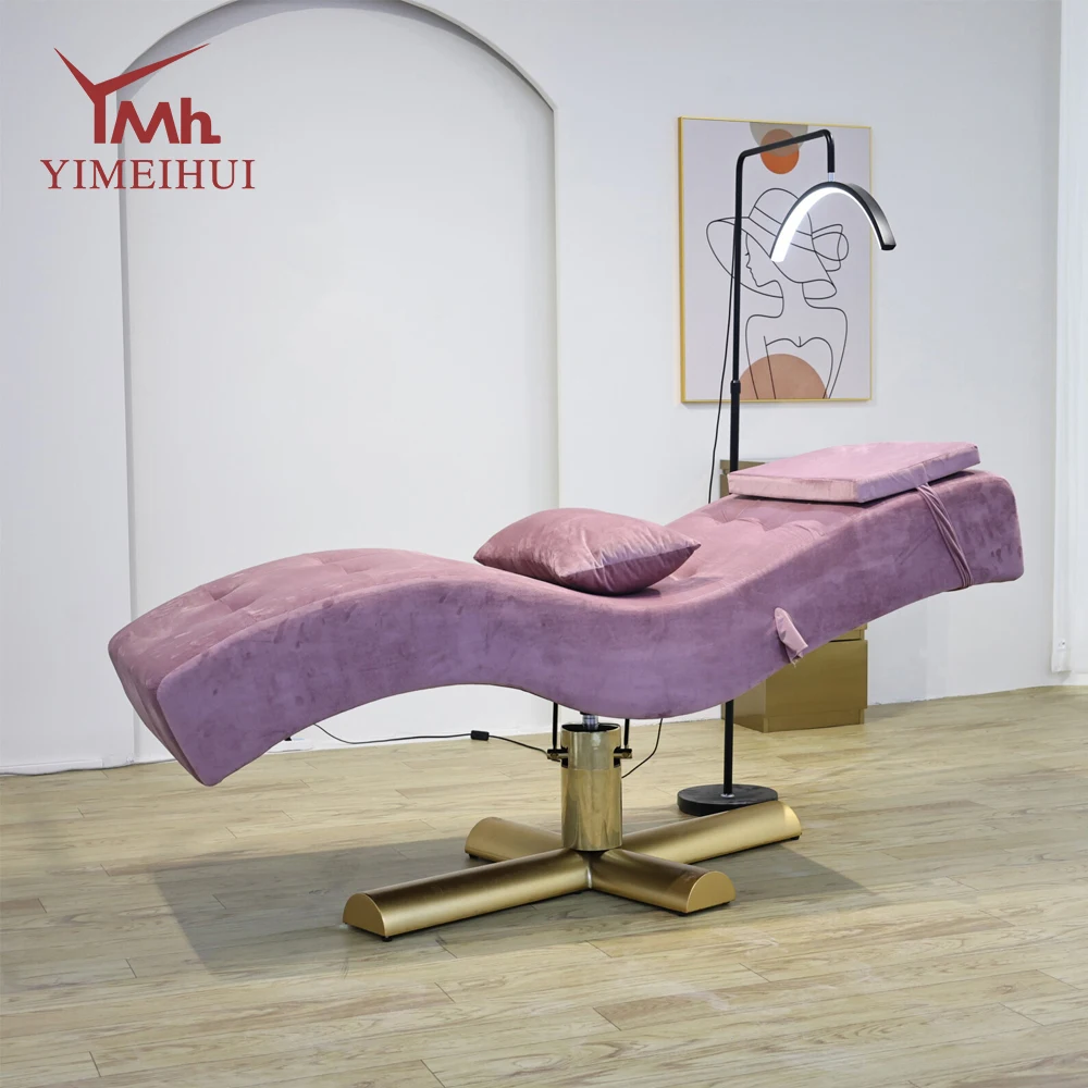 Lettino per massaggio di bellezza con estensione ciglia per sollevamento regolabile a colori personalizzabili per salone di bellezza