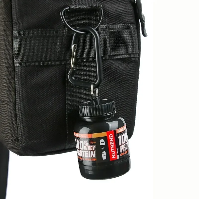 100/200ML แบบพกพามินิโปรตีนผงขวดพวงกุญแจสุขภาพช่องทางกล่องยาคอนเทนเนอร์ถ้วยขนาดเล็กกีฬากลางแจ้ง Storage