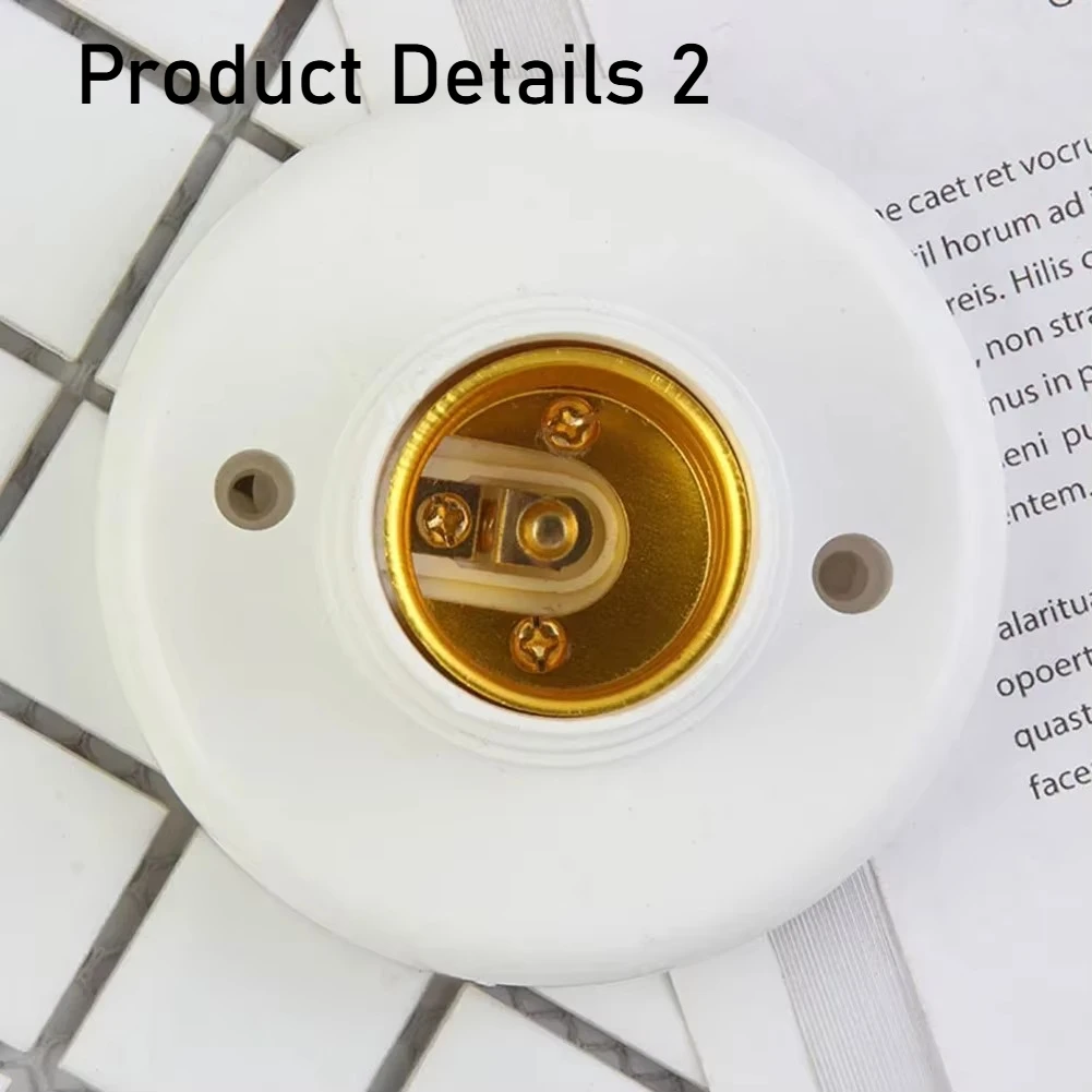 1-20PCS 220V E27 Screw Lamp Stand Light Bulb Socket Holder Adapter Base Cap Socket White Ceiling Light Lamp Bulb Fixing Base