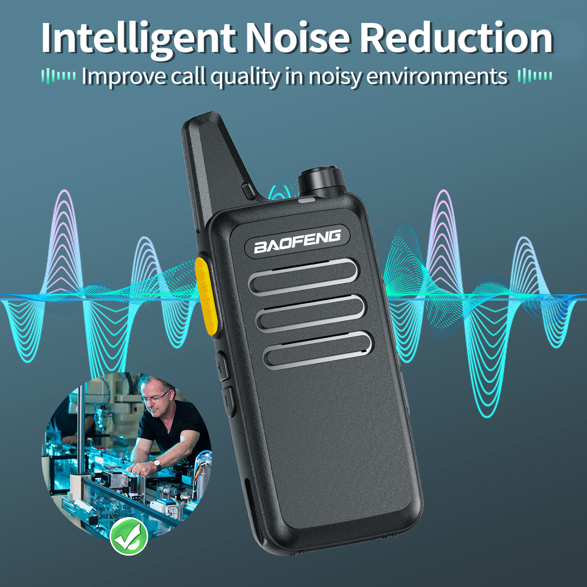 2PCS Baofeng BF-T20D GMSK Digital Walkie Talkie Noice Reduction Radio Encrypted Call Portable USB Charger VOX For Travel