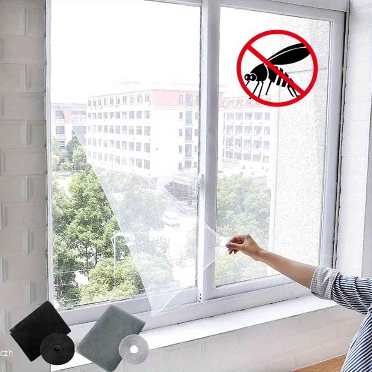 DIY autoadhesivo interior insecto mosca mosquitera ventana pantalla cortina mosquitera puerta Anti mosquitera ventana malla insecto red