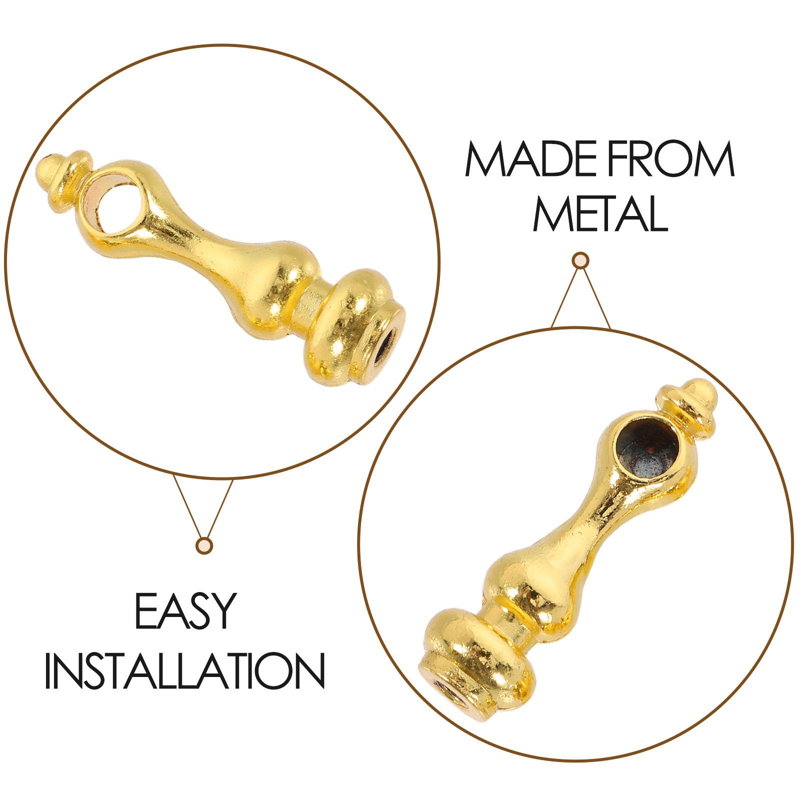 10 Stück Metall Galerie Spindeln Glas Geländer Pfostenkappe Möbel Hardware Zubehör für Weinschränke Servierwagen