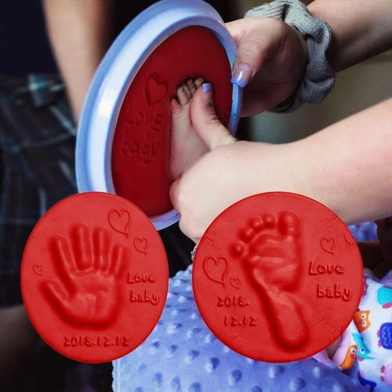 Baby Footprint Clay Makers ทารก Air Drying Soft Clay 3D ลายนิ้วมือพิมพ์ PAW ชุดเด็ก Inkpad DIY ของเล่นเด็กของที่ระลึก