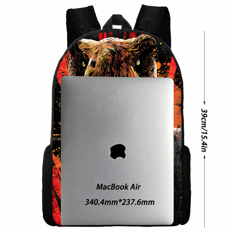 Школьный рюкзак с динозавром Mochila для детей, яркий Прочный детский рюкзак с мультяшными животными