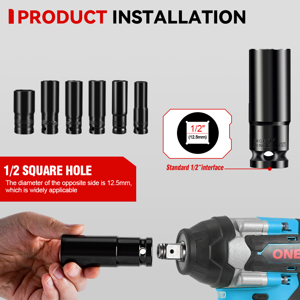 ONEVAN 1800N.M Chiave a percussione elettrica senza spazzole 1/2 '' Cacciavite Cordless Chiave dinamometrica Strumento di potere per Makita 18V Batteria Pin