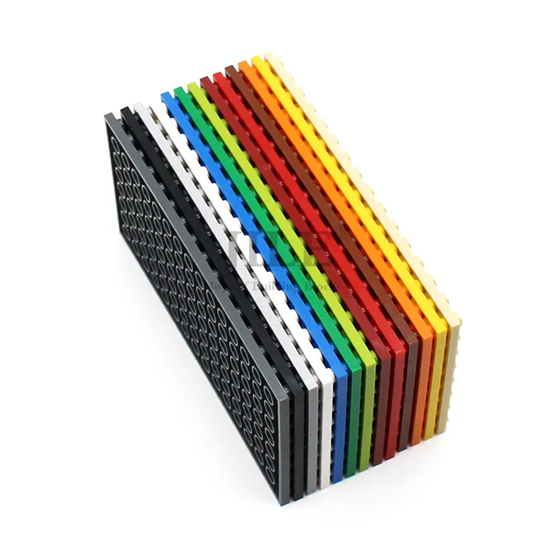 5 pçs diy base placa fina 8x16 92438 pontos moc blocos de construção tijolos 12 cores compatível com criativo iluminar crianças brinquedos