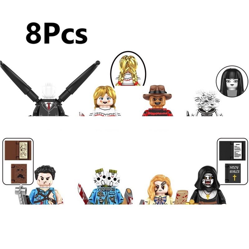 WM6205 小説恐ろしい映画ハロウィンカボチャ魔女修道女吸血鬼ゾンビビルディングブロックミニアクションフィギュアおもちゃ