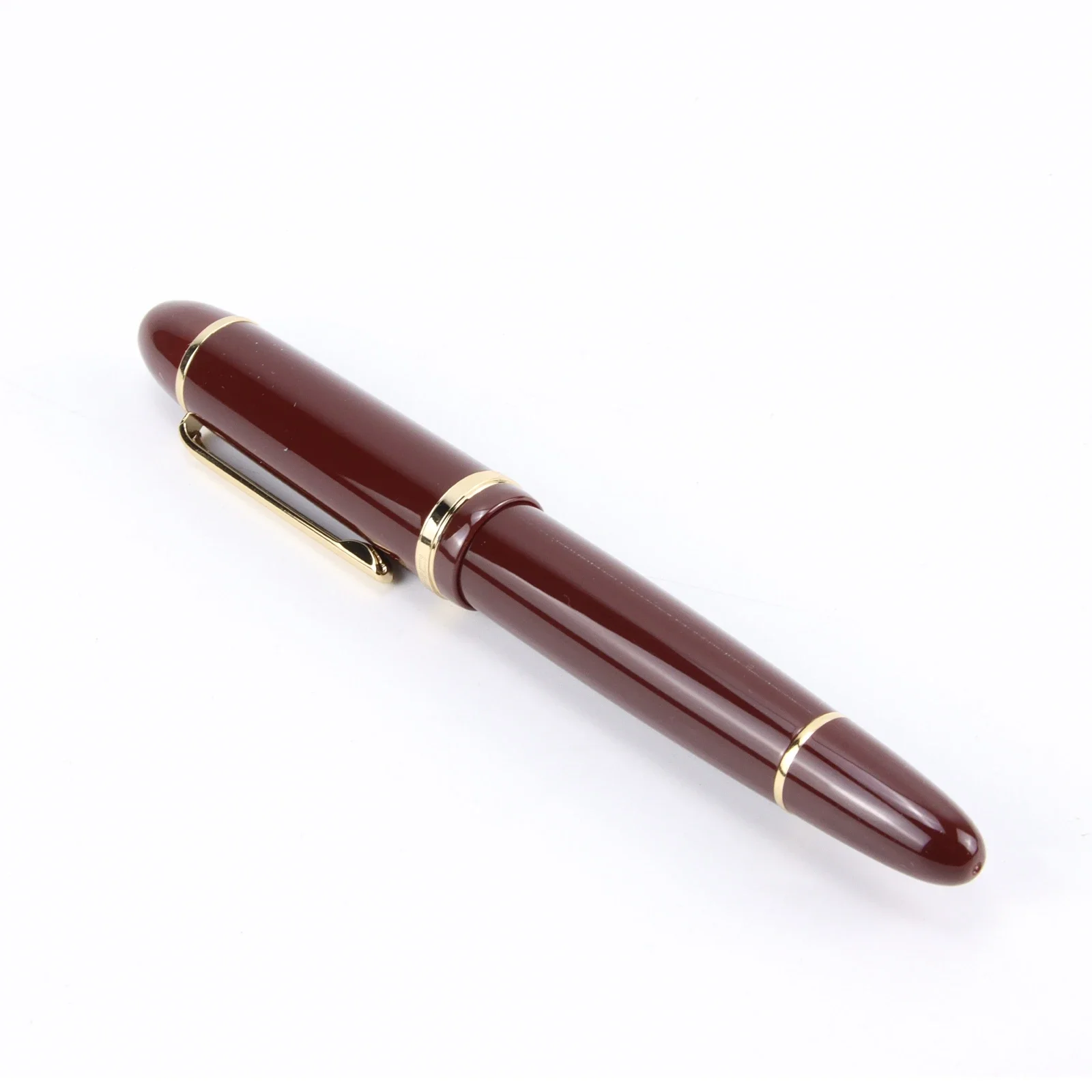 JinHao X159 อะคริลิคสีดํา Fountain ปากกาคลิปโลหะขยาย Fine Nib F 0.5 มม.สําหรับสํานักงานธุรกิจและโรงเรียนเครื่องเขียนของขวัญ