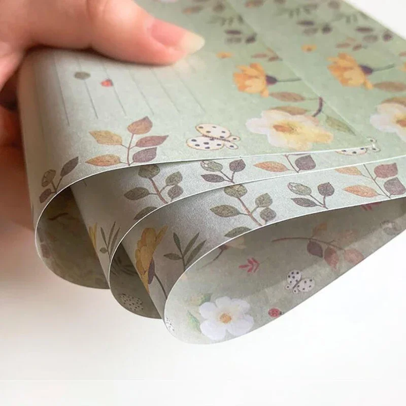 Conjunto de envelopes para cartas, 9 peças, cartão postal, festa de casamento, convite, capa, almofadas de papel, papelaria coreano, escritório