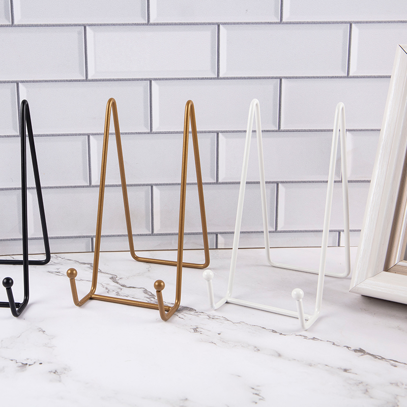 Picture Cavalete Metal Plate Display Stand, Photo Frame, Prato decorativo, Tabletop Arts, Suporte, 1pc