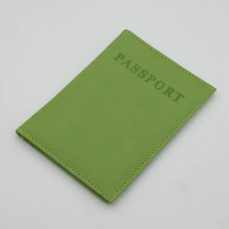 Fundas de pasaporte de cuero PU de Color sólido, funda para documentos, soporte para pasaporte de viaje, tarjeta de identificación, soporte para pasaporte, accesorios de viaje