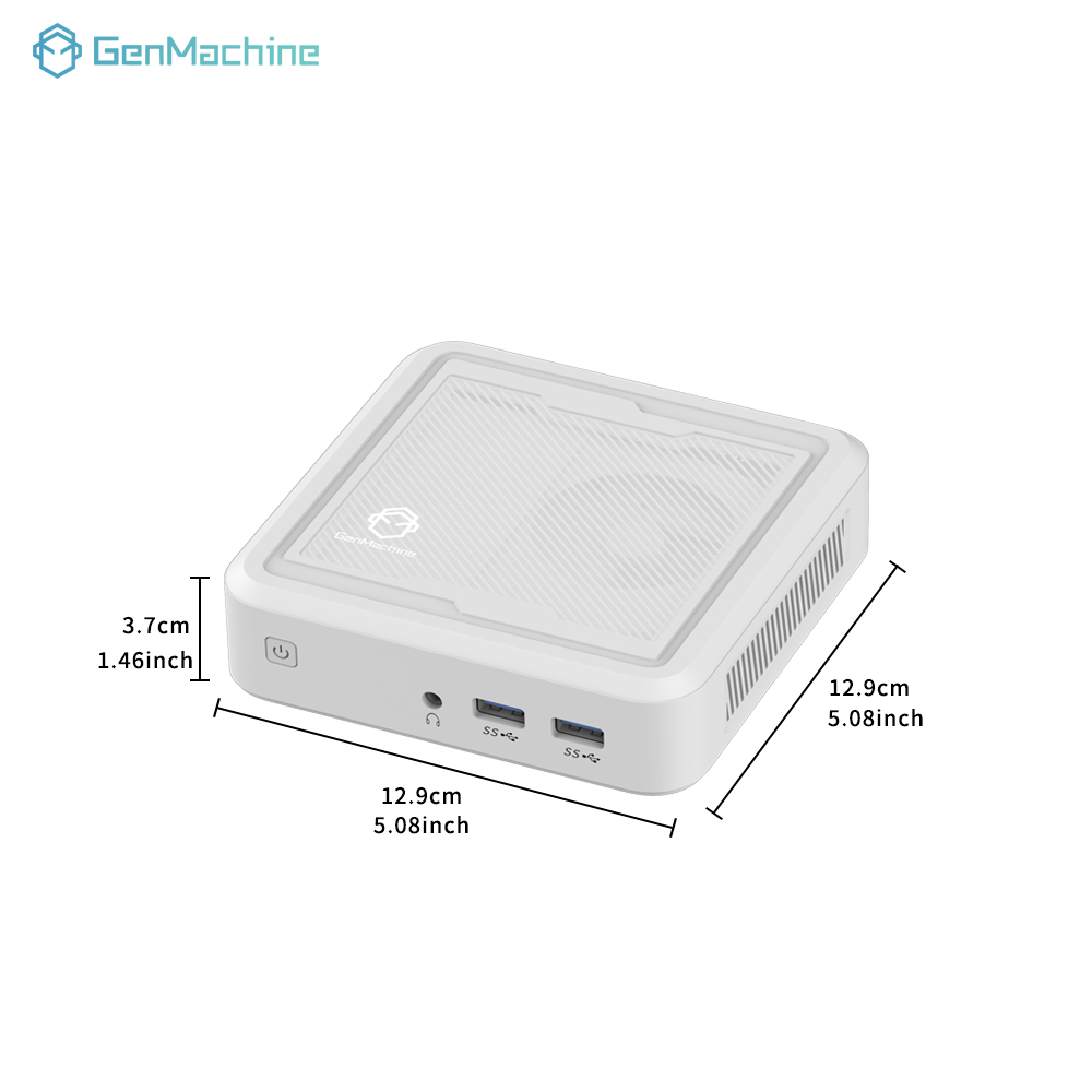 GenMachine new Ryzen 5 2500U Mini PC Windows 11 Pro DDR4 Dual Channel NVMe M.2 SSD WIFI5E BT4.2 Desktop Office Gaming Computer
