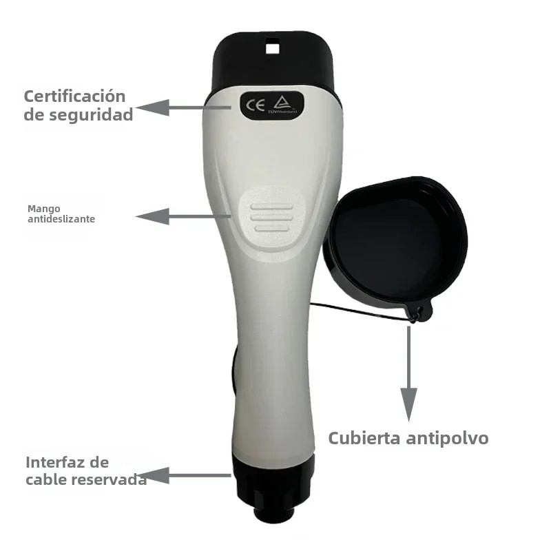 FITMPH-enchufe de cargador hembra EV tipo 2, conector trifásico 32A 22kW IEC 62196-2 para carga de vehículos eléctricos, conectar al lado de EV