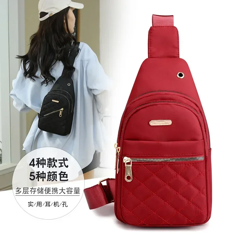 El pecho más vendido, suministro transfronterizo de tela compuesta, bolso de hombro de ocio, mochila para mujer bordada