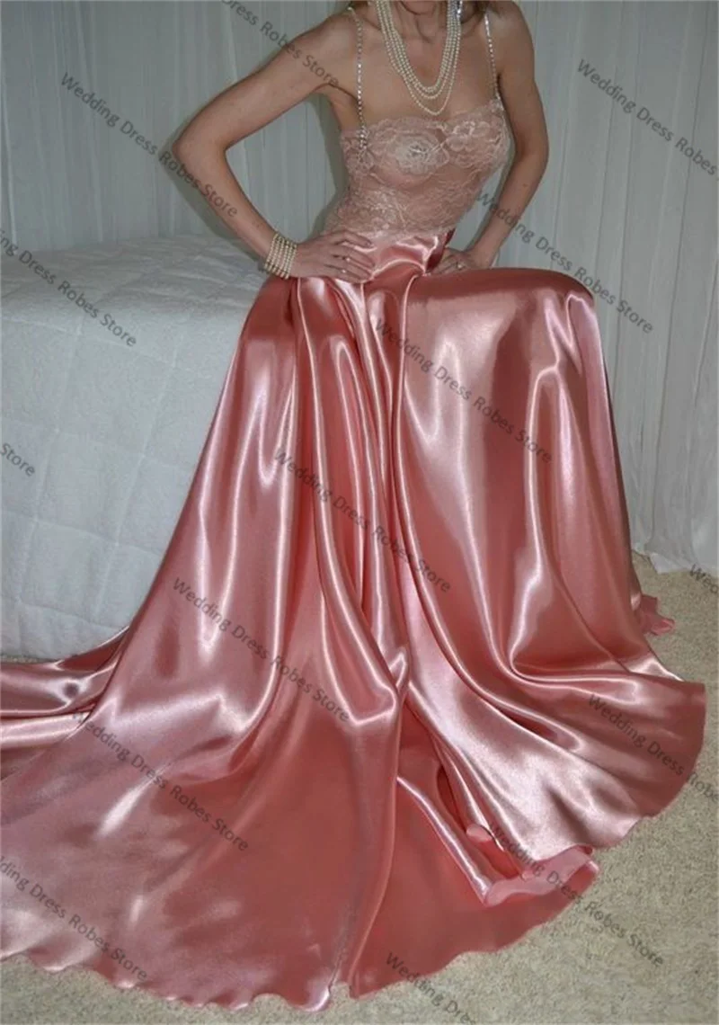 Lace Women Sleepwear Pajamas Wedding Night Dresses Silk Satin Strap Sleeveless Prom Party Gown For Photoshoot Custom Made
