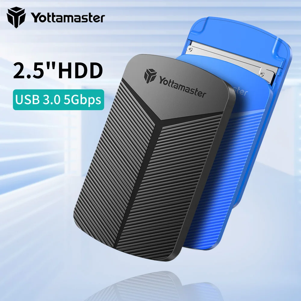 Yottamaster 2,5-дюймовый корпус для жесткого диска SATA-USB 3.0, чехол для жесткого диска, корпус для жесткого диска UASP 6 Гбит/с для Windows Mac Linux