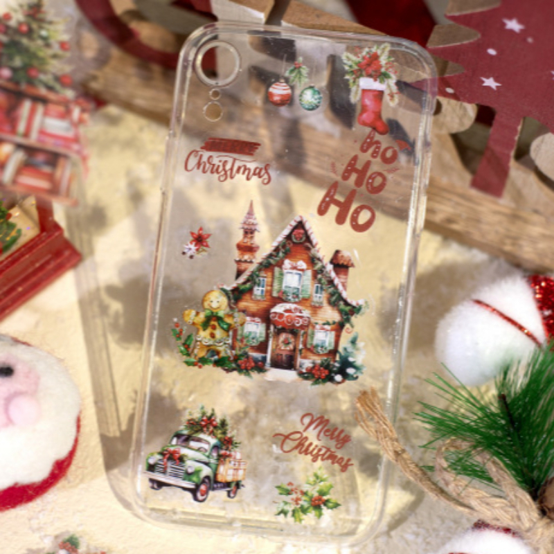 Mr. Paper, 6 Sheets/pack, Christmas Tree Christmas Theme Series Stickers, Decorative Party Gift Scrapbook Phone Case Stickers