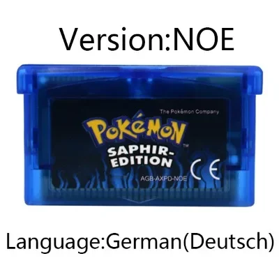 ตลับเกม GBA 32บิตการ์ดเครื่องเล่นวิดีโอเกมโปเกมอน smartagd-feuerrote Rubin-ป้ายมันเงาภาษาเยอรมัน