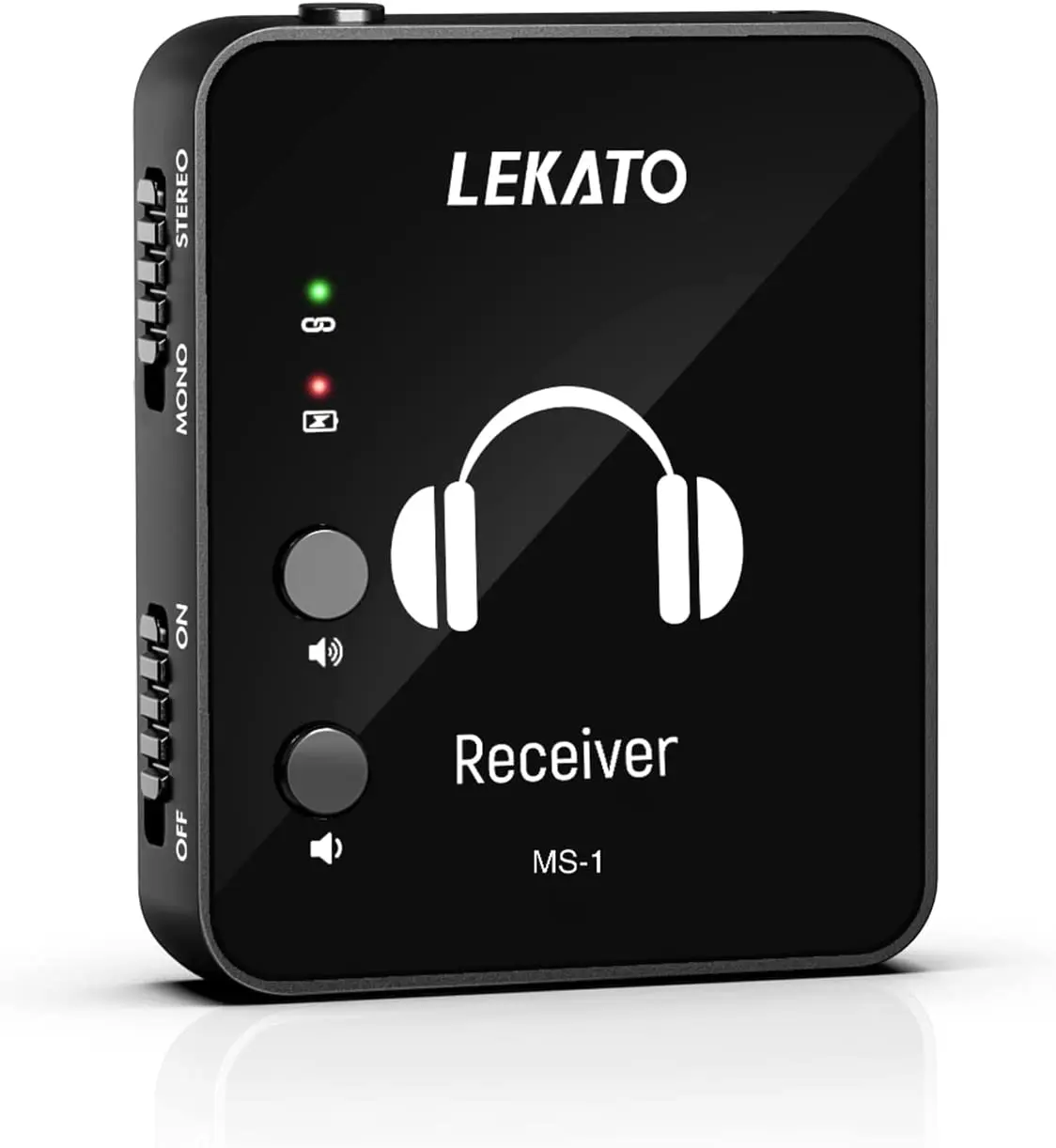 LEKATO Wireless in-Ear Monitor System 2.4Ghz Wireless IEM System with Transmitter Receiver Automatic for Studio Live (MS-1G)