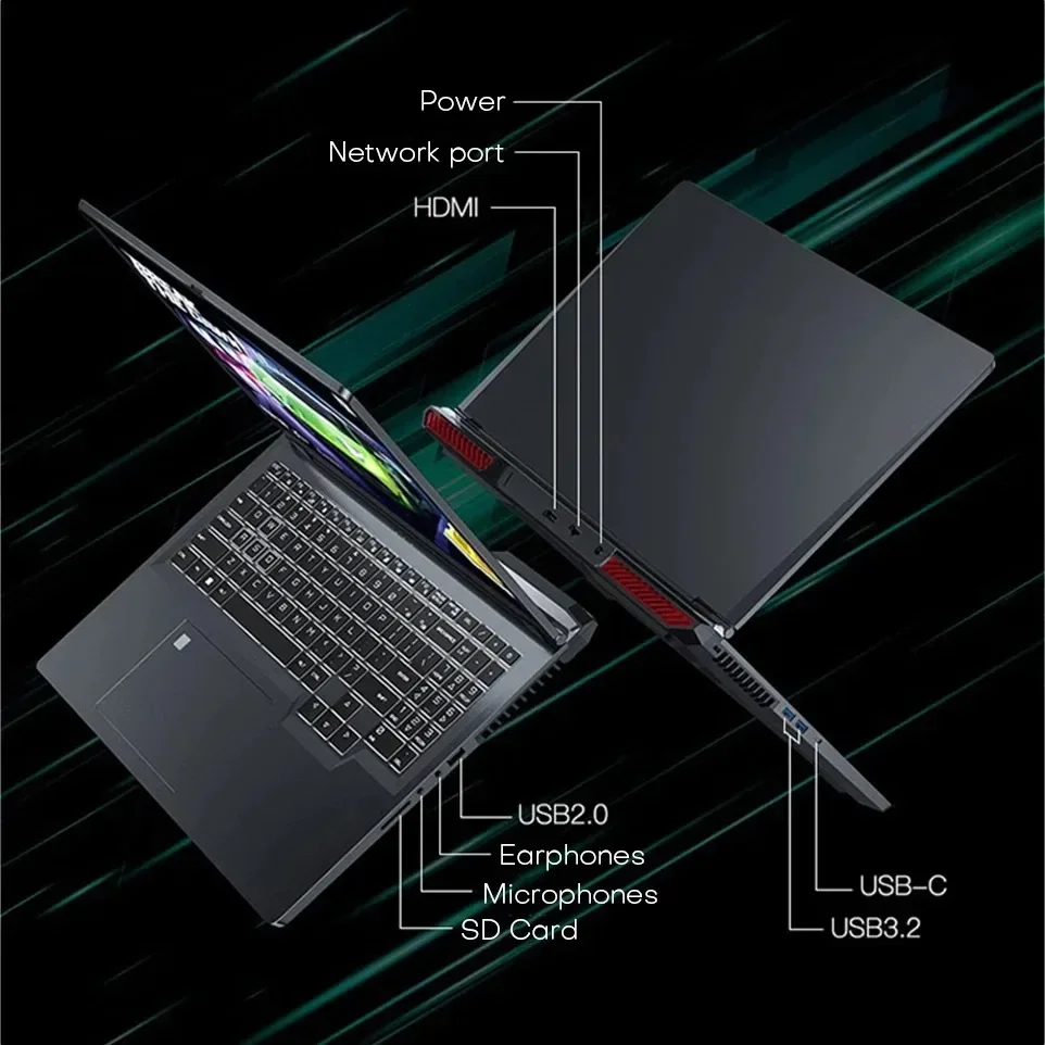 16 "ordenador portátil para juegos intel Core i7-6700HQ GTX 1060 6GB IPS 1920*1200 Notebook PC Gamer 16GB 32 64 DDR4 256GB-2TB SSD Windows 11 Pro