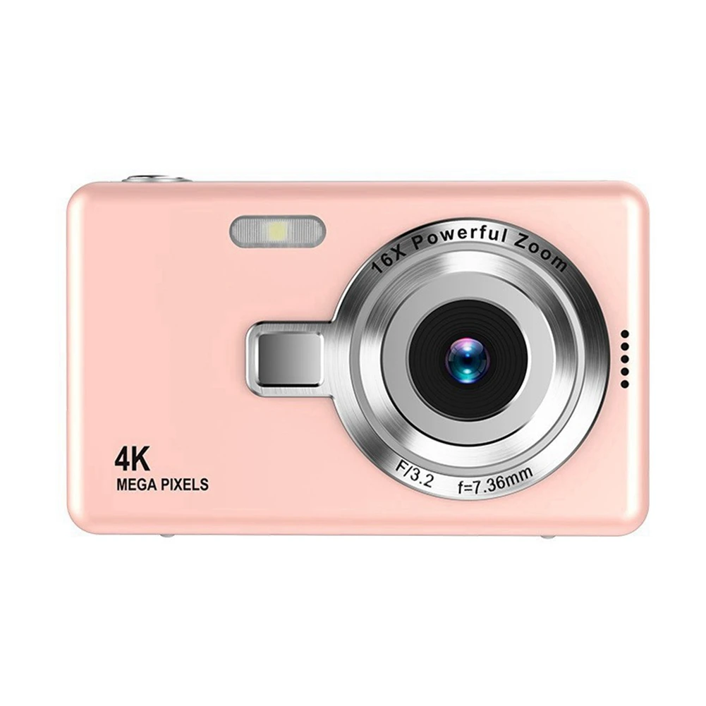 BAAU CCD Câmera Digital Estudantes Introdução ao Campus Digital Cartão de Bolso Retro Digital Rosa Sem Cartão de Memória