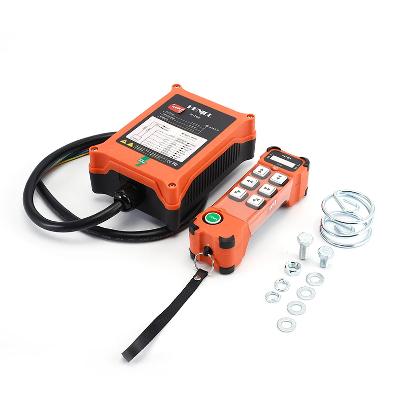 HENJEL H106 Industrial Radio Remote Control 6 Button Single Hydraulic Controller, Waterproof Crane Electric Hoist Remote Control
