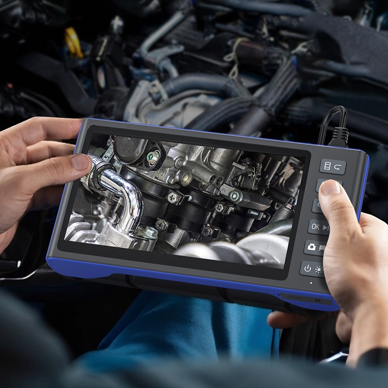 7-Zoll-IPS-Bildschirm-Endoskopkamera HD1080P Single Dual Triple Lens HD1920P 5 MP Autofokus USB-Autoinspektionsendoskop Foto machen